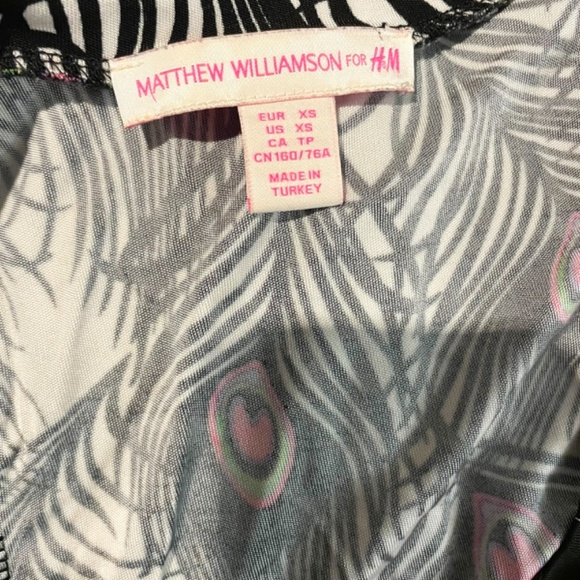 Mathew Williamson For H&M Stretch Peacock Pattern Sport Tank - Picture 4 of 7